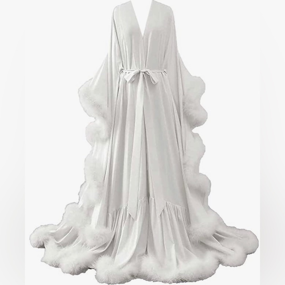 Silk white robe